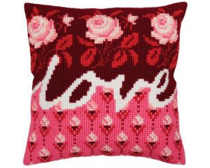 Cross Stitch Cushion Front Kit Cabbage Rose CD5042 Collection D'Art 