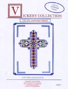 Vickery Collection - Celtic Sapphire Cross 