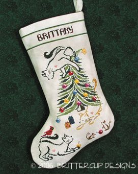 Brittercup Designs - Britty Kitty Christmas Stocking 