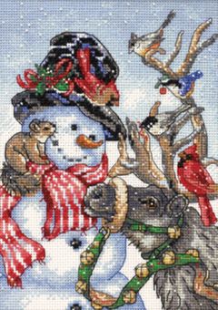 Dimensions Gold Petites - Snowman & Reindeer - without frame