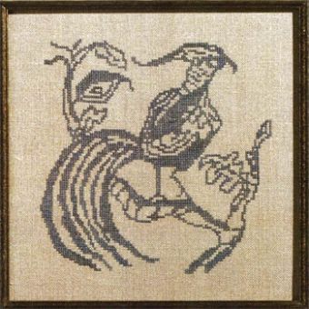Dames Of The Needle - Toile Blue Pheasant 