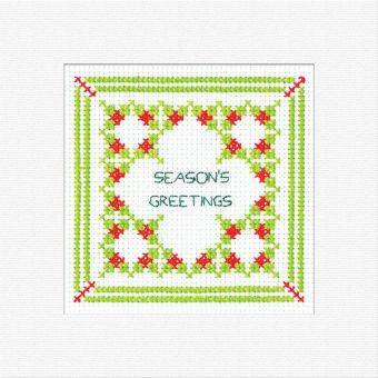 Heritage Stitchcraft - Season's Greetings Card - Holly 