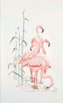 Thea Gouverneur - Kreuzstich-Set - Flamingo - Aida - 16 Count - 1070A 