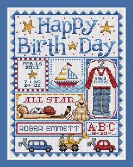 Sue Hillis Designs - Happy Birth Day (Boys) 