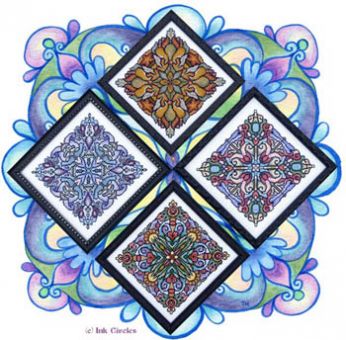 Ink Circles - Four Seasonal Mandalas 