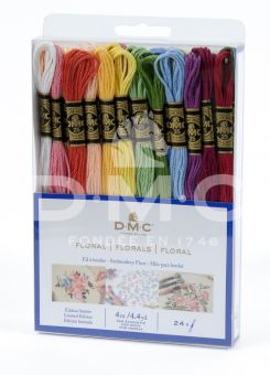Super SALE DMC Mouliné Special  - Stickgarnset 24 florale Farben - Must have! 
