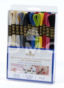 Super SALE DMC Mouliné Special  - Stickgarnset 24 meistverwendete Farben - Must have! 