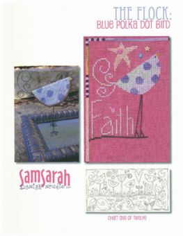 Samsarah Design Studio - Flock-Blue Polka Dot Bird 