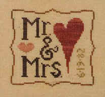 Heart In Hand Needleart - Wee One: Mr & Mrs (w/charms) 
