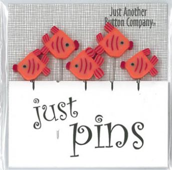 Just Another Button Company - August Angel Pins (5 Orange Fish) 