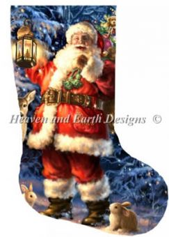 Heaven And Earth Designs - Stocking Woodland Santa 