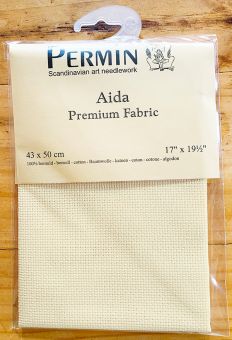 Super SALE  Permin Premium Fabric - 14 ct  Pre-cut Color Ivory 