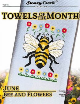 Stoney Creek Collection - Towels Of The Month - June Bee& Flowers (TM016) 