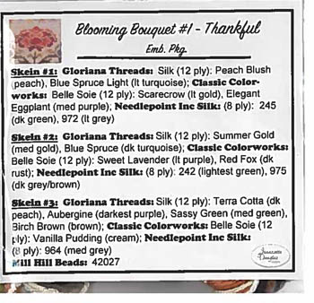 Jeannette Douglas Designs - Blooming Bouquets #1 ThankfulEmb. Pack 