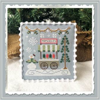 Country Cottage Needleworks -  Snow Village 6 - Popsicle Cart 