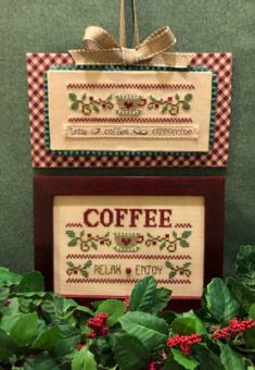 ScissorTail Designs - Coffee Relax Enjoy (button & twill tape included) 