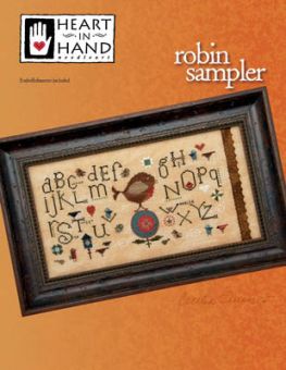 Heart In Hand Needleart - Robin Sampler (w/embellishments) 