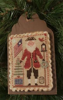 Homespun Elegance Ltd - Flag Waving Santa - 2021 Santa Ornament 