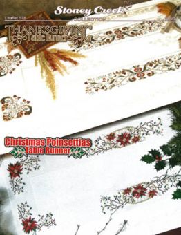 Stoney Creek Collection - Thanksgiving & Christmas Poinsettias Table Runners 
