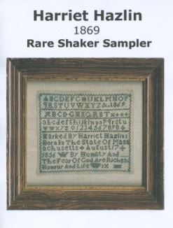 Cotton Pixels - Harriet Hazlin Sampler 1869 