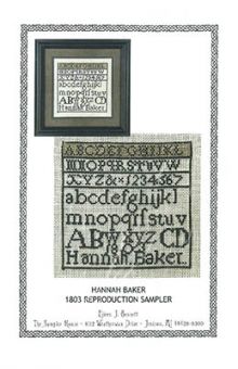 Sampler House - Hannah Baker 1803 Sampler 