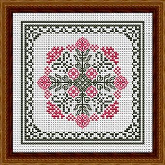 Happiness Is Heartmade - January Hearts Square With Pink Carnations 