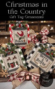 Annie Beez Folk Art - Christmas In the Country Set 4 