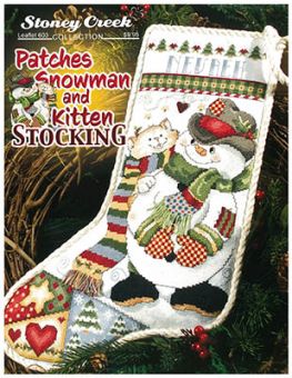 Stoney Creek Collection - Patches Snowman And Kitten Stocking 