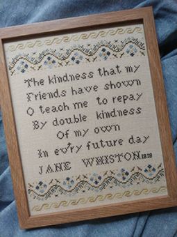 Mojo Stitches - On Kindness - Jane Whiston 1818 