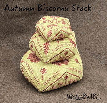 Works By ABC - Autumn Biscornu Stack 