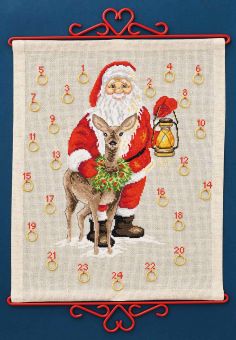 Permin Of Copenhagen - Santa Claus & Deer Advent Calendar 