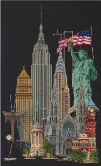 Thea Gouverneur - Counted Cross Stitch Kit - New York - Aida Black - 18 count - 471.05 