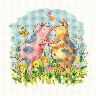 Heritage Stitchcraft - Karen Carter Collection – Hogs and Kisses 