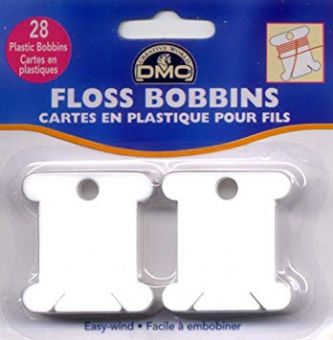 DMC Embroidery Thread Plastic Floss Bobbins-28/Pkg 3 x 28 Bobbins