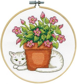 Design Works Crafts - Floral Cat 
