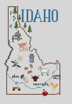 Sue Hillis Designs - Idaho Map 