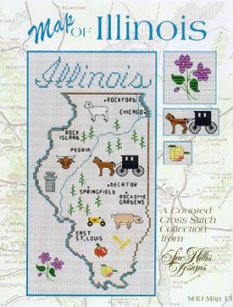 Sue Hillis Designs - Illinois Map 