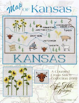 Sue Hillis Designs - Kansas Map 