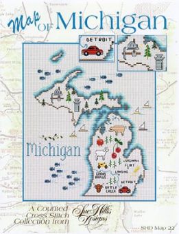 Sue Hillis Designs - Michigan Map 