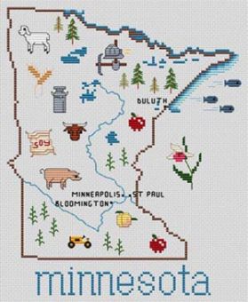 Sue Hillis Designs - Minnesota Map 