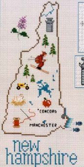 Sue Hillis Designs - New Hampshire Map 