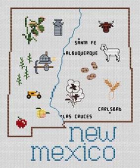 Sue Hillis Designs - New Mexico Map 