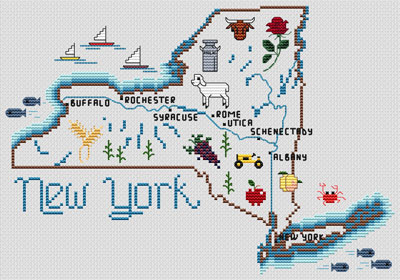 Sue Hillis Designs - New York Map 
