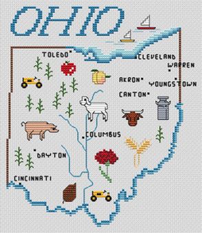 Sue Hillis Designs - Ohio Map 
