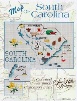 Sue Hillis Designs - South Carolina Map 