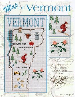 Sue Hillis Designs - Vermont Map 