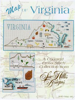 Sue Hillis Designs - Virginia Map 