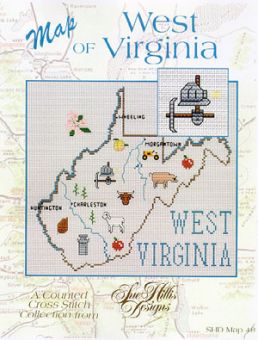 Sue Hillis Designs - West Virginia Map 