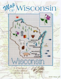 Sue Hillis Designs - Wisconsin Map 