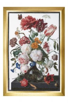 Thea Gouverneur - Kreuzstich-Set - Stillleben mit Blumen in einer Glasvase - Aida - 18 Count - 785A 